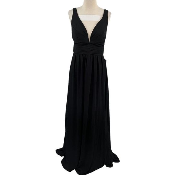 NWT LULUS Black Sleeveless Maxi Gown (M) - Picture 1 of 8